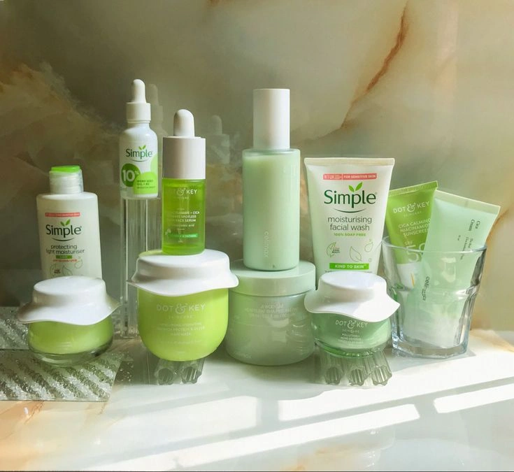 skincare routine products